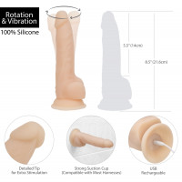 Фаллоимитатор с вибрацией и ротацией Naked ADDICTION James 8″ Rotating & Vibrating Dong, пульт ДУ Фаллоимитатор с вибрацией и ротацией Naked ADDICTION James 8″ Rotating & Vibrating Dong, пульт ДУ