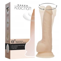 Фалоімітатор з вібрацією та ротацією Naked ADDICTION James 8″ Rotating &amp; Vibrating Dong, пульт ДК — Переглянути зображення 8