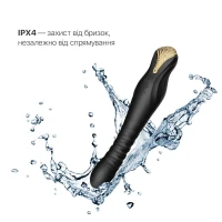 Смартвібратор-пульсатор Zalo — King Obsidian Black, кристал Swarovski — Переглянути зображення 6