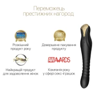 Смартвібратор-пульсатор Zalo — King Obsidian Black, кристал Swarovski — Переглянути зображення 4