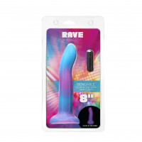 Фалоімітатор, що світиться в темряві, ADDICTION Rave 8″ Glow in the Dark Dildo Blue Purple, 20,3 см — Просмотреть изображение 8