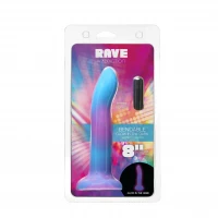 Фалоімітатор, що світиться в темряві, ADDICTION Rave 8″ Glow in the Dark Dildo Blue Purple, 20,3 см — Переглянути зображення 8