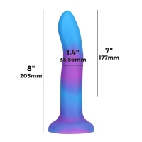 Фалоімітатор, що світиться в темряві, ADDICTION Rave 8″ Glow in the Dark Dildo Blue Purple, 20,3 см — Переглянути зображення 4