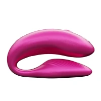 Смарт-вібратор для пар We-Vibe Chorus Cosmic Pink, сенсорне керування вібраціями стисненням пульта — Переглянути зображення 3