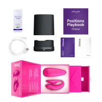 Смарт-вібратор для пар We-Vibe Chorus Cosmic Pink, сенсорне керування вібраціями стисненням пульта — Переглянути зображення 7