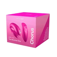 Смарт-вібратор для пар We-Vibe Chorus Cosmic Pink, сенсорне керування вібраціями стисненням пульта — Переглянути зображення 10