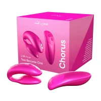 Смарт-вібратор для пар We-Vibe Chorus Cosmic Pink, сенсорне керування вібраціями стисненням пульта — Переглянути зображення 8