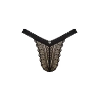 Мереживні трусики із заниженою талією Obsessive Estiqua panties M/L, чорні — Переглянути зображення 5