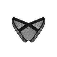 Мереживні трусики із заниженою талією Obsessive Estiqua panties M/L, чорні — Переглянути зображення 6