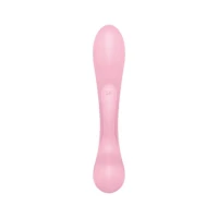 Двосторонній вібратор-кролик Satisfyer Triple Oh Pink, 3 мотори, руків’я-масажер — Переглянути зображення 4