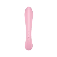 Двосторонній вібратор-кролик Satisfyer Triple Oh Pink, 3 мотори, руків’я-масажер — Переглянути зображення 3