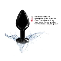 Металева анальна пробка з кристалом Dorcel Diamond Plug Black M — Переглянути зображення 4