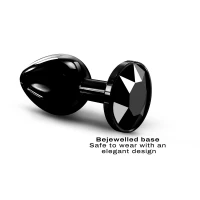 Металева анальна пробка з кристалом Dorcel Diamond Plug Black M — Переглянути зображення 2