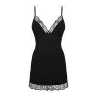 Сорочка та трусики Obsessive Bella Rou chemise &amp; thong XL/2X — Переглянути зображення 3