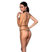 Боді-халтер з екошкіри Passion JANNIES BODY L/XL black — Переглянути зображення 2