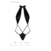 Боді-халтер з екошкіри Passion JANNIES BODY L/XL black — Переглянути зображення 7