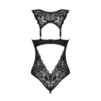 Мереживне боді Obsessive Donna Dream crotchless teddy XS/S Black, відкритий доступ — Переглянути зображення 4