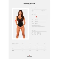 Мереживне боді Obsessive Donna Dream crotchless teddy XS/S Black, відкритий доступ — Переглянути зображення 5