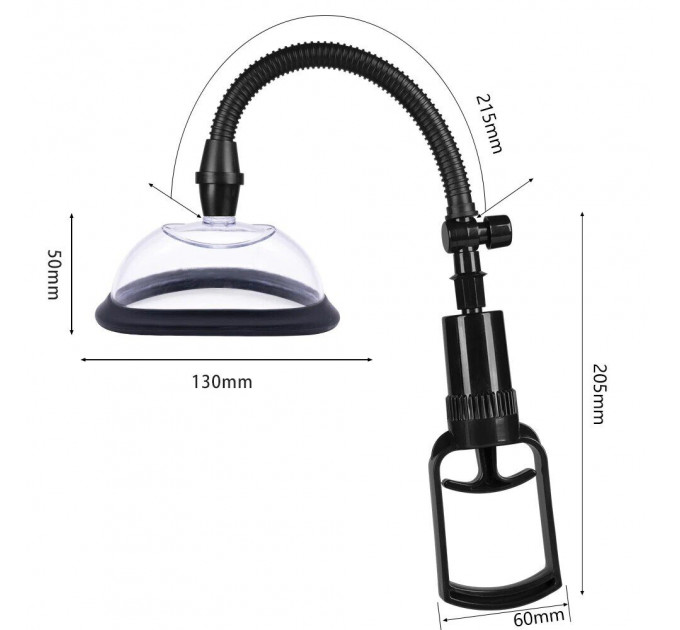 Вакуумна помпа для вульви Pussy Pump Premium Fun розмір L (13 см), механічний насос