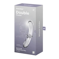 Двосторонній скляний дилдо Satisfyer Double Crystal Transparent, боросилікатне скло, унісекс — Просмотреть изображение 8