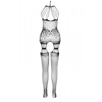 Бодістокінг з безліччю бретелей Passion BS095 One Size, black, імітація пояса та панчіх, з доступом — Переглянути зображення 4