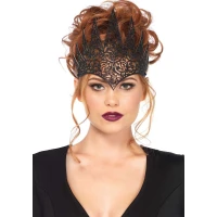 Широка корона Leg Avenue Die Cut Royal Crown, чорна — Просмотреть изображение 1