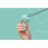 Мини-вибратор «Сердечко» FairyGasm PleasureStone green, 9 режимов, на шнурке