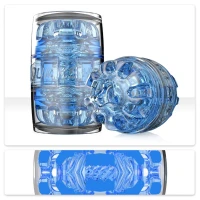 Мастурбатор Fleshlight Quickshot Turbo Blue Ice, компактний, чудово для пар і мінету — Переглянути зображення 1