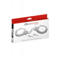 Металеві наручники Fetish Tentation Adjustable metal wrist cuffs, 2 ключі — Просмотреть изображение 4