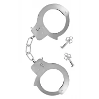 Металеві наручники Fetish Tentation Adjustable metal wrist cuffs, 2 ключі — Просмотреть изображение 1