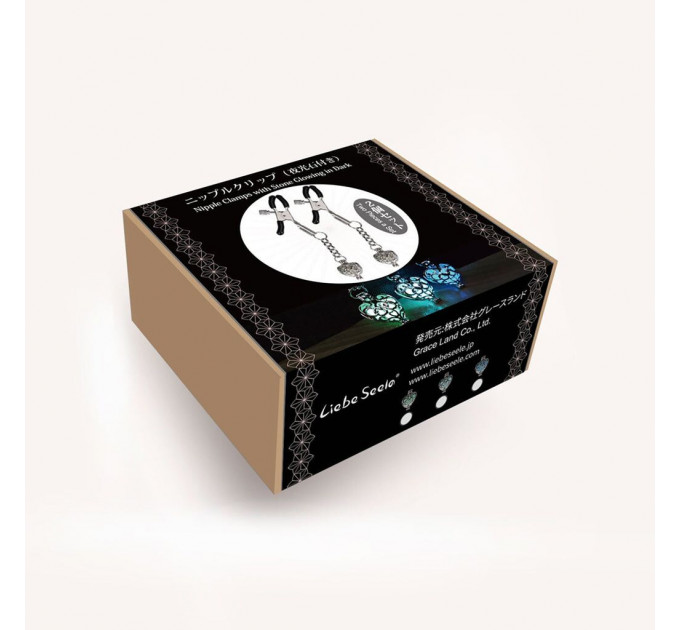 Затискачі для сосків Liebe Seele Glow-in-dark Nipple Clamps Green