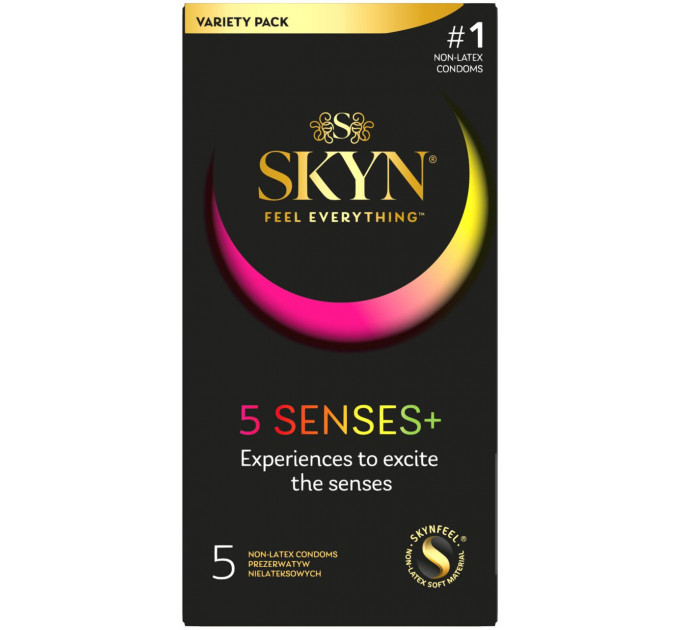 Набір безлатексних презервативів SKYN 5 Senses, 5 видів (5 шт)