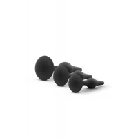 Набір анальних пробок Blush Luxe Beginner Plug Kit Black — Переглянути зображення 3