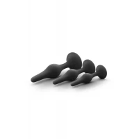 Набір анальних пробок Blush Luxe Beginner Plug Kit Black — Переглянути зображення 4