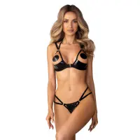 Комплект Obsessive Keira Lise 2-pcs crotchless set L/XL — Переглянути зображення 1