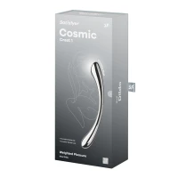 Металевий дилдо Satisfyer Cosmic Crest 1, двосторонній, можна нагрівати й охолоджувати — Просмотреть изображение 5