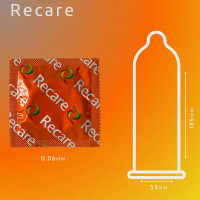 Презервативи Recare Color Fruit Flavour Condoms 3 шт, аромати: м'ята, банан, полуниця