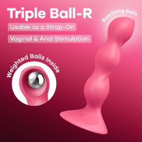 Анальный стимулятор-бусины Satisfyer Triple Ball-R Red — Просмотреть изображение 7