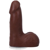 Фалоімітатор Doc Johnson The Realistic Cock ULTRASKYN - 5 Inch with Balls Chocolate — Просмотреть изображение 1