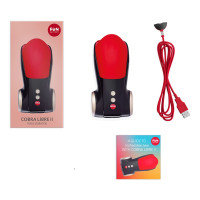 Мастурбатор для головки пеніса Fun Factory COBRA LIBRE II black/red (м'яте паковання!!!) — Переглянути зображення 6