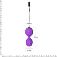 Вагінальні кульки з вібрацією Adrien Lastic Kegel Vibe Purple, діаметр 3,7 см — Переглянути зображення 2