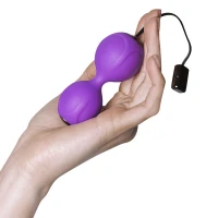 Вагінальні кульки з вібрацією Adrien Lastic Kegel Vibe Purple, діаметр 3,7 см — Переглянути зображення 4