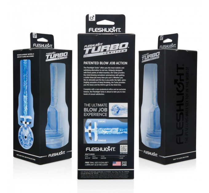 Мастурбатор Fleshlight Turbo Ignition Blue Ice (імітатор мінету)