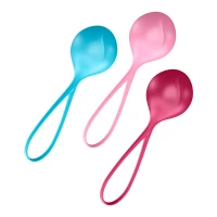 Вагінальні кульки Satisfyer Strengthening Balls (3шт), діаметр 3,8 см, маса 62-82-98г, монолітні — Просмотреть изображение 1