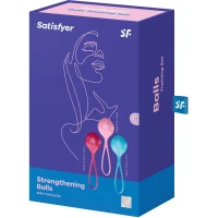 Вагінальні кульки Satisfyer Strengthening Balls (3шт), діаметр 3,8 см, маса 62-82-98г, монолітні — Просмотреть изображение 4