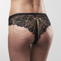 Цепочка на трусики или лиф Bijoux Indiscrets MAGNIFIQUE Waist Chain - Gold, украшение на тело — Просмотреть изображение 7