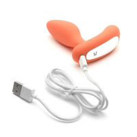 Вібропробка і масажер простати 2-в-1 KISTOY Gordon Orange з пультом ДК, гнучка ніжка — Просмотреть изображение 7