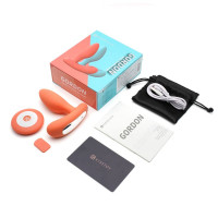 Вібропробка і масажер простати 2-в-1 KISTOY Gordon Orange з пультом ДК, гнучка ніжка — Просмотреть изображение 10