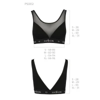 Топ з прозорою вставкою Passion PS002 TOP L, black — Переглянути зображення 6
