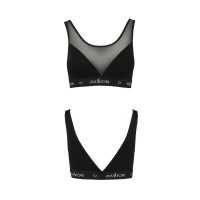 Топ с прозрачной вставкой Passion PS002 TOP L, black